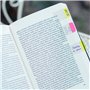 Marque-pages plastifiés repositionnables 40 feuilles 45 x 25mm (rose)