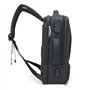 Waytex 71056 Sacoche - Sac à Dos Multifonction (2 en 1) pour Ordinateur 15,6’’ USB et Serrure Bi matière Tissu Oxford Chiné et P