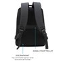 Waytex 71070 Sac à Dos confort Ordinateur 15 pouces et tablette Documents avec port USB et Audio Jack - Imperméable - Noir