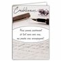 64-1044-A Carte Sincères Condoléances avec Enveloppe Blanche - Argenté Brillant Nous Sommes avec Vous Nos Pensées Vous Accompagn