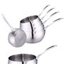 Kamberg - Batterie 5 Casseroles inox 12 / 14 / 16 / 18 / 20 cm - Acier Inoxydable Haute Qualité - Poignée anti chaleur Argent De