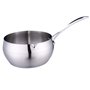 Kamberg - Batterie 5 Casseroles inox 12 / 14 / 16 / 18 / 20 cm - Acier Inoxydable Haute Qualité - Poignée anti chaleur Argent De