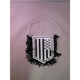AZ FLAG - Fanion Bretagne pour Décoration Voiture Double Face avec Cordelettes - Mini Drapeau Breton - France - 13x10 cm