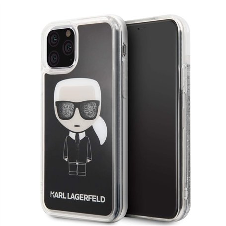 CG MOBILE Karl Lagerfeld Coque de Protection Rigide en TPU pour iPhone 11 Pro avec Lunettes de Soleil liquides