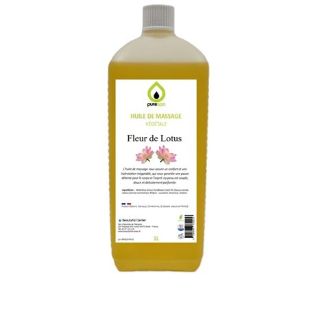 Huile de massage Végétale parfumée Fleur de Lotus