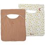 Lot de 2 bavoirs - DOMIVA - Savane - Encolure américaine - Coton doux et absorbant