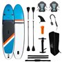 ADRN Paddle Gonflable 2 Personnes Sup Two 12' 32'' 6'' (366x81x15cm) Pack Complet Stand up Paddle avec Dérive Centrale