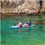 ADRN Paddle Gonflable 2 Personnes Sup Two 12' 32'' 6'' (366x81x15cm) Pack Complet Stand up Paddle avec Dérive Centrale, Pompe, 2