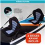 ADRN Paddle Gonflable 2 Personnes Sup Two 12' 32'' 6'' (366x81x15cm) Pack Complet Stand up Paddle avec Dérive Centrale, Pompe, 2