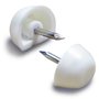 Ajile® - Lot de 50 pièces - Taquet plastique rond d'étagère diam. 16 mm avec méplat