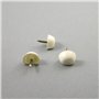 Ajile® - Lot de 50 pièces - Taquet plastique rond d'étagère diam. 16 mm avec méplat, à clouer BLANC - BTE216