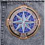 Patch Patche Rose Des Vents Boussole Écusson Brodé Thermocollant Voyage