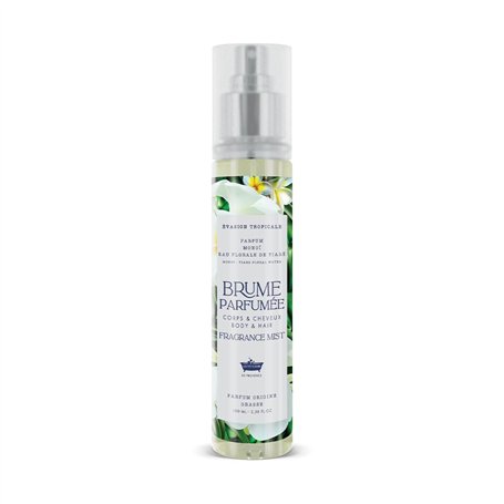 Brume Parfumée Monoï Eau florale de Tiaré Corps & Cheveux 100ml - Les Petits Bains de Provence - Corps & cheveux - Format Voyage