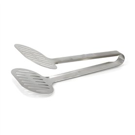 PARENCE.- Pince de Cuisine en Acier Inoxydable - Pince de Service Rainurée Spéciale Hamburger - Polyvalent