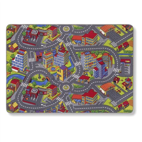 PARENCE.- Tapis de Jeu Enfant 100x150cm - Tapis d'Éveil Bébé Modèles Aléatoires Ville Interactive ou Circuit de Voiture - Modèle