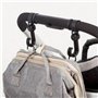 PARENCE.- Crochet Double pour Poussette - Porte Sacs Universel avec Accroche Velcro - Accessoire Pratique pour Poussette, Chario