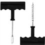 PARENCE.- Kit de Réparation de Pneu Tubeless - 5 Mèches 100 mm + Colle 10 ml + Fraise & Poinçon avec Poignée en T - Kit Crevaiso