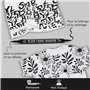 Zenacolor 5 Feutre Textile Permanent Noir à Double Pointe pour Vêtements - Marqueur Textile Permanent pour Personnaliser T-shirt