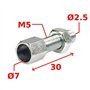 2x VIS CREUSE DE REGLAGE M5x30mm POIGNEE DE FREIN EMBRAYAGE CYCLO MOTO MOTOCULTURE