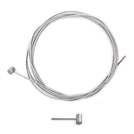 CABLE SOUPLE ACIER 2.5MM x 2.5M TETE MARTEAU Ø9x10MM MOTOCULTEUR TRACTEUR TONDEUSE MOTOCULTURE ACCELERATEUR FREIN TRACTION EMBRA