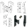 cyclingcolors 2x ferrure d'assemblage KEKU EH S (2x plaque + 2x cadre + 8 vis) connecteur charnière clip meuble tiroir placard c