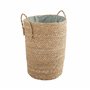Box and beyond - Panier à linge - 40 x 40 x 50 cm - Jonc de Mer Tressé Bleu - Panier Rangement - Pratique et Décoratif