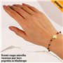 Lithothérapie pour Femme avec Trèfle Porte Bonheur en Acier Inoxydable. Conçu en F