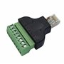 2X Bornier RJ45 Male Domino 8 Voies sans Soudure