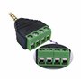 4X Bornier mini jack 3,5 mm Male TRRS stereo domino micro start stop 4 pins sans soudure