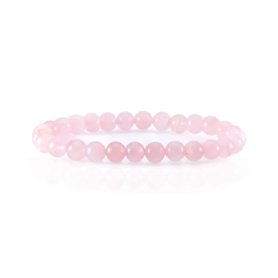 Bracelet en Quartz Rose Pierre Naturelle Perles de taille 6mm Pierres fines et Précieuses Bracelet Femme Bijoux Minéraux Cadeau