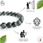 Felicidade Bracelet Labradorite Foncée – Pierre Naturelle – Protection & Transformation – Lithothérapie – Bijou Unisexe Élégant 