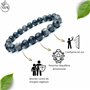 Felicidade Bracelet Labradorite Foncée – Pierre Naturelle – Protection & Transformation – Lithothérapie – Bijou Unisexe Élégant 