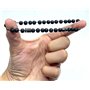 Felicidade Bracelet Homme Obsidienne Noire & Hématite – Perles Naturelles 6mm – Énergie & Protection – Bijou Élégant – Lithothér