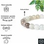 Vera Mentis Bracelet en Pierre de Lune Pierre Naturelle Perles de taille 8mm - Bijou Unisexe Élégant - Marque Cadeau Femme et Ho