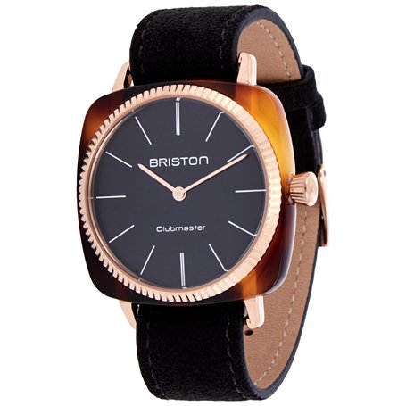 BRISTON Mixte Analogique-Numérique Quartz Montre avec Bracelet en Cuir