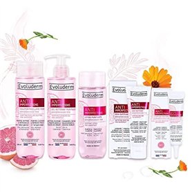 EVOLUDERM - Routine Soin Visage Zéro Défaut 5 produits Anti-imperfections - Purifiant - Ingrédients d'Origine Naturelle - Végan