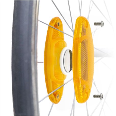 OVERADE Innovation Française - AIRFLEC x2 - Support pour Tracker GPS AIRTAG - Catadioptres de Roues - Alarme Antivol Vélo