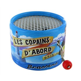 Boîte à musique / boîte musicale à manivelle en carton renforcé et illustré sur le thème d'une Chanson de Brassens avec mécanism