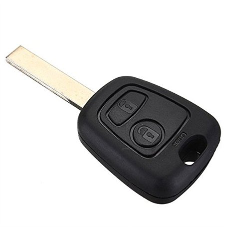 Clé Plip compatible avec Aygo 107 207 307 407 607 C1 C2 C3 C4 C5 C6 Lame avec Rainure Boitier 2 Boutons Coque de Télécommande @P