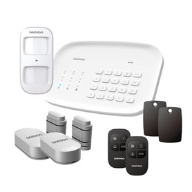 Pack Starter Pet Immune Daewoo | Alarme Maison sans Fil WiFi/GSM connectée | Contrôle à Distance