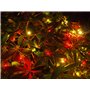 Guirlande Lumineuse Intérieure et Extérieure 120 LED Rouge et Blanc Chaud Longueur de 9m50 Indice IP44 Terrasse Jardin Déco Sapi
