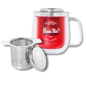 Panda tea - Panier à thé en inox - Infuseur Thé Original et Pratique pour infuser vos Thés en Vrac - Passoir à thé