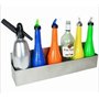 Cocktail Porte Bouteilles Acier Inoxydable 56cm pour 6 Bouteilles Speed Rack Speedrack Professionnel Speedrail Rangement Étagère