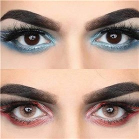 FreshTone Lentilles De Contact De Couleur Amber 2 Ton Kit De Rangement Boitier Pince et applicateur Offert 12 Mois sans correcti