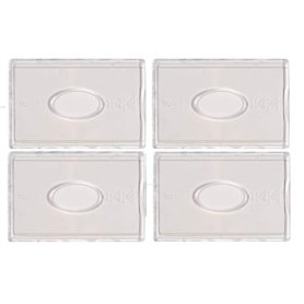CANOCEA Lot de 4 Etuis Porte Carte Rigide Transparent