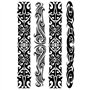 x3 Tatouage Éphémère bracelets maori - 1 lot de 3 Feuilles de tatouages temporaires Polynésien | Bras