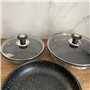 SHOP-STORY - AM2493 : Batterie de Cuisine 8 Pièces Arthur Martin Poêles et Casseroles en Inox avec Accessoires, Tous Feux Dont I