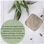 Argile verte montmorillonite ECO-CERT avec pinceau en silicone - Nettoie les pores en profondeur, hydrate et adoucie la peau - D