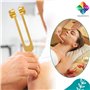 Diapason Thérapeutique 128hz Professionnel en Aluminium Doré, Utilisés Pour Le Yoga Méditation La Thérapie du Son, instrument av