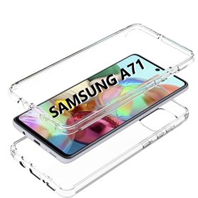 COQTEL® Coque pour Samsung Galaxy A71 étui 360° Transparente Protection intégrale en Silicone TPU Antichoc protège écran
